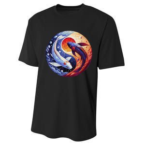 Dreams Of Jasmine Tea Yin Yang Koi Fish Performance Sprint T-Shirt