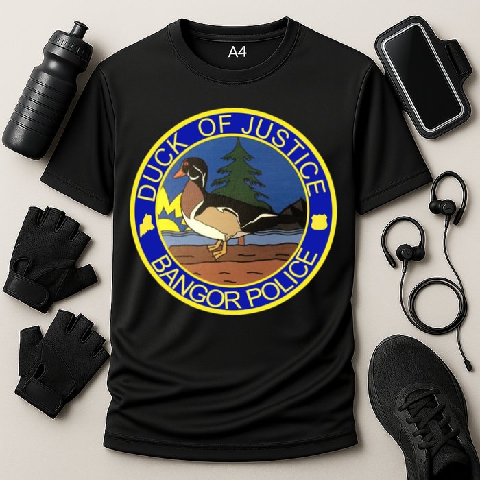 Duck Of Justice Bangor Police Cooling Performance Crew T-Shirt