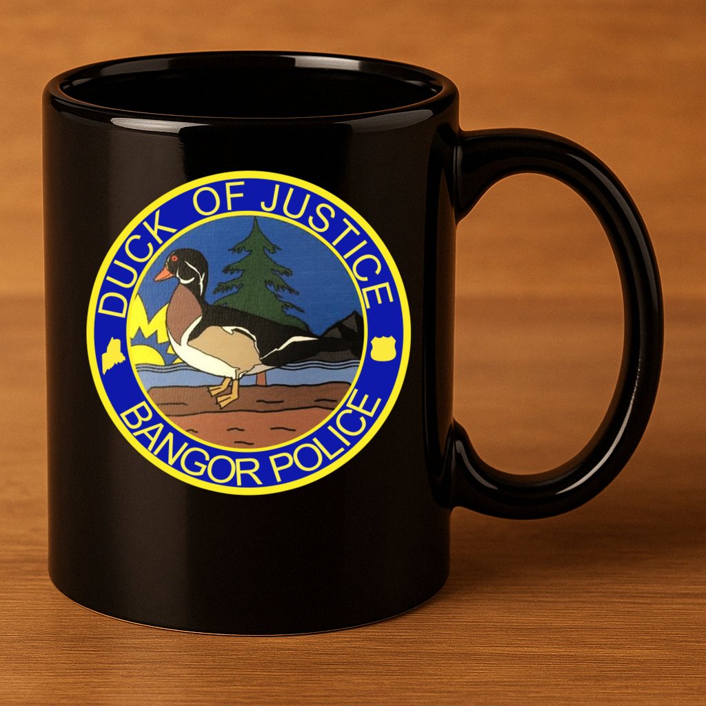 Duck Of Justice Bangor Police 11oz C Handle Ceramic Mug