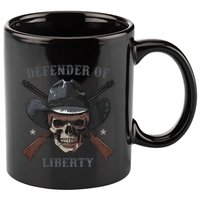 Defender Of Liberty Skull 11oz C Handle Ceramic Mug