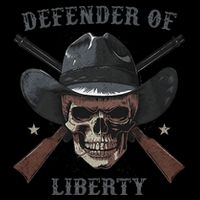 Defender Of Liberty Skull Flat Bill Trucker Hat