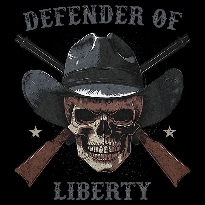 Defender Of Liberty Skull Flat Bill Trucker Hat