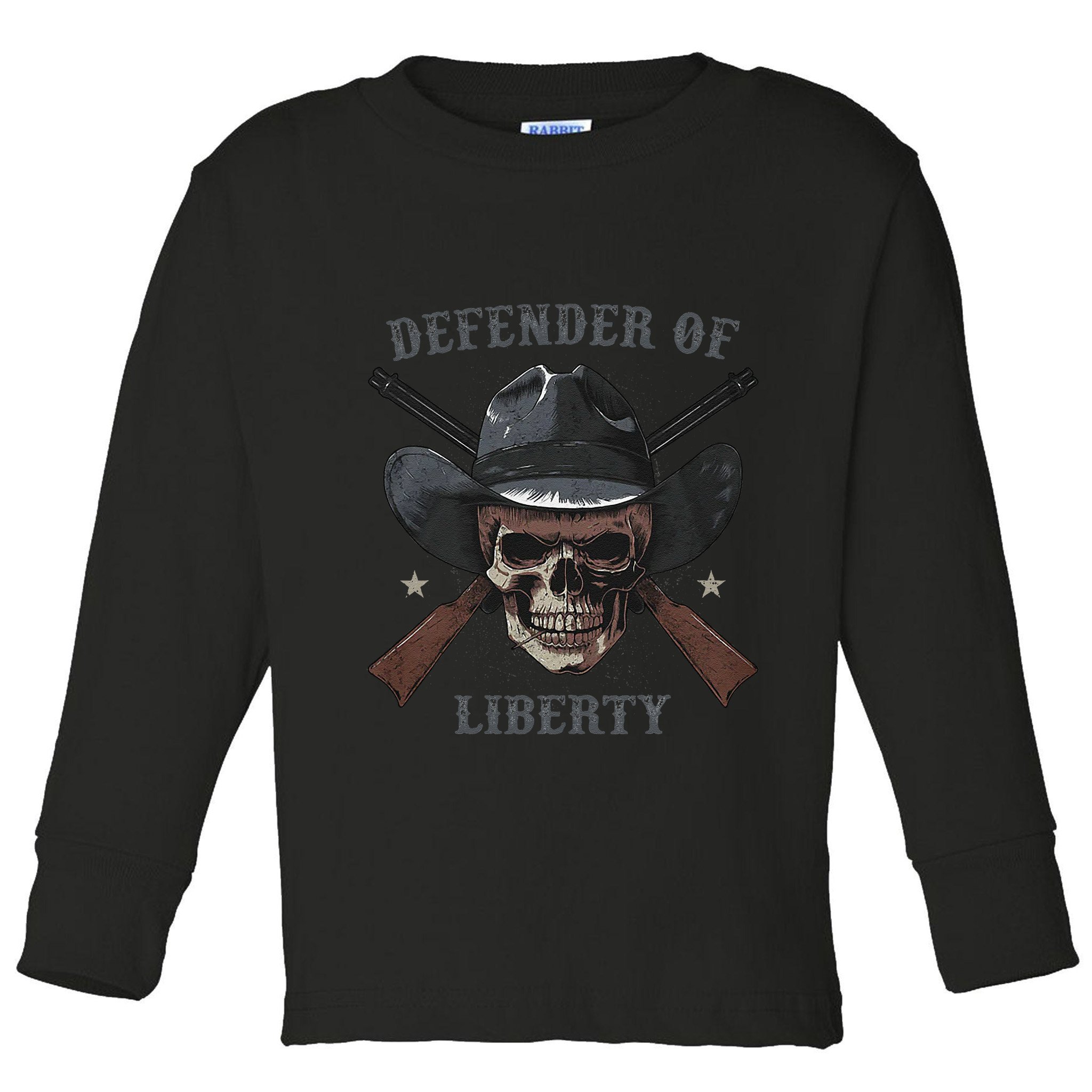 Defender Of Liberty Skull Toddler Long Sleeve Shirt