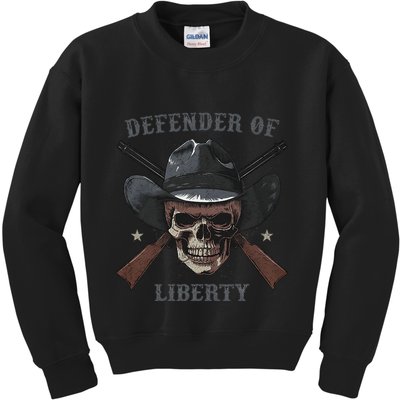 Defender Of Liberty Skull Kids Sweatshirt