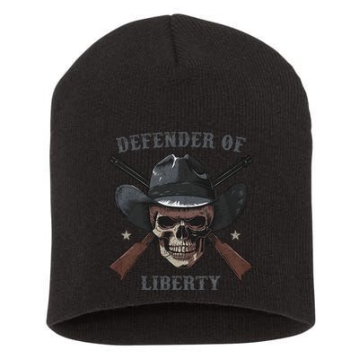 Defender Of Liberty Skull Short Acrylic Beanie