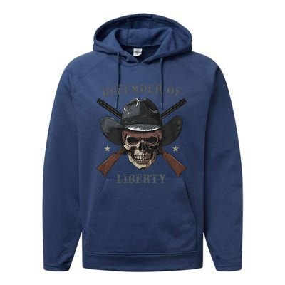 Defender Of Liberty Skull Performance Fleece Hoodie