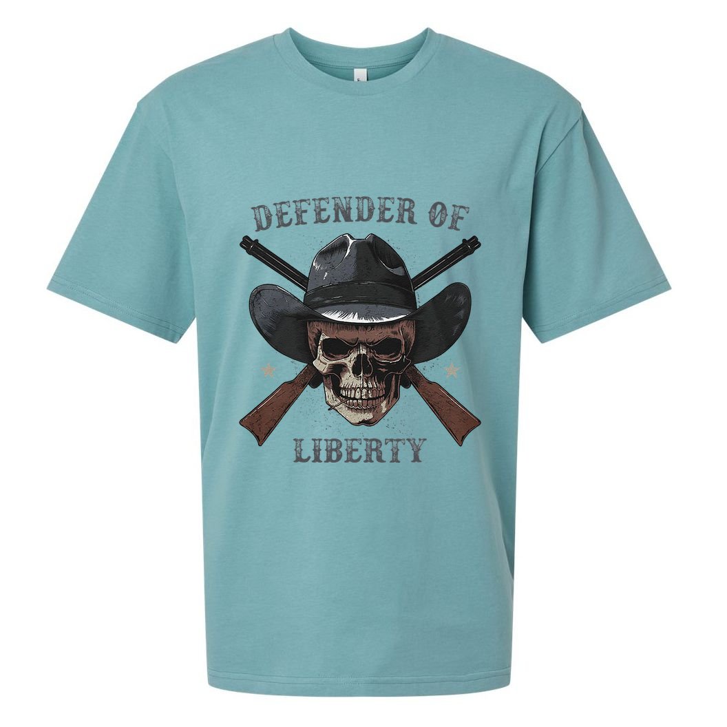 Defender Of Liberty Skull Sueded Cloud Jersey T-Shirt