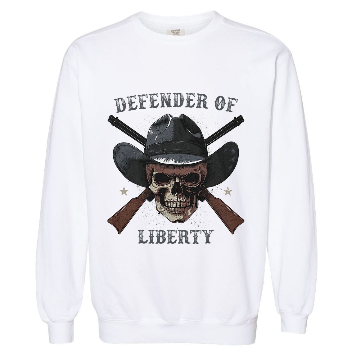 Defender Of Liberty Skull Garment-Dyed Sweatshirt