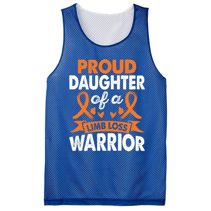 Daughter Of Limb Loss Warrior Awareness Month Orange Ribbon Meaningful Gift Mesh Reversible Basketball Jersey Tank