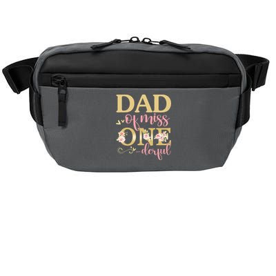 Dad Of Little Miss Onederful Birthday 1st Family Matching Crossbody Pack