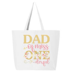 Dad Of Little Miss Onederful Birthday 1st Family Matching 25L Jumbo Tote