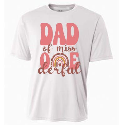 Dad Of Little Miss Onederful 1st Bday Boho Rainbow Cooling Performance Crew T-Shirt