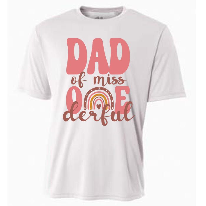 Dad Of Little Miss Onederful 1st Bday Boho Rainbow Cooling Performance Crew T-Shirt