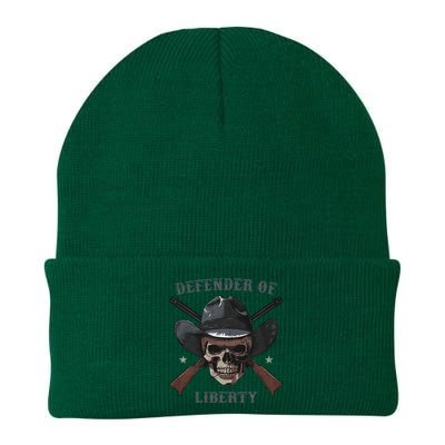 Defender Of Liberty Skull Knit Cap Winter Beanie