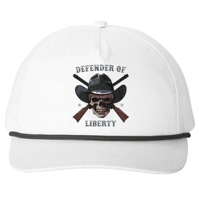 Defender Of Liberty Skull Snapback Five-Panel Rope Hat