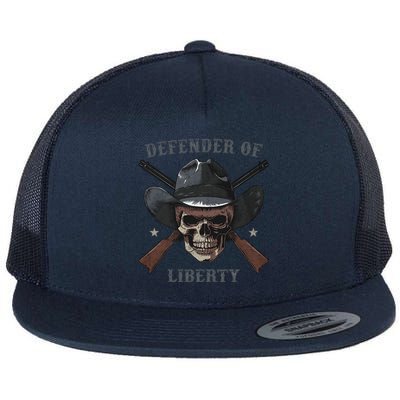 Defender Of Liberty Skull Flat Bill Trucker Hat