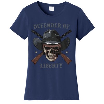 Defender Of Liberty Skull Women's T-Shirt