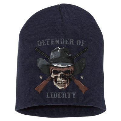 Defender Of Liberty Skull Short Acrylic Beanie