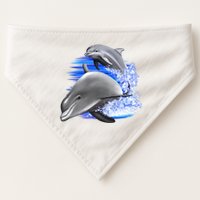 Dolphins Jumping USA-Made Doggie Bandana