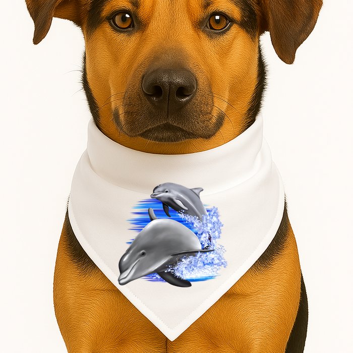 Dolphins Jumping USA-Made Doggie Bandana