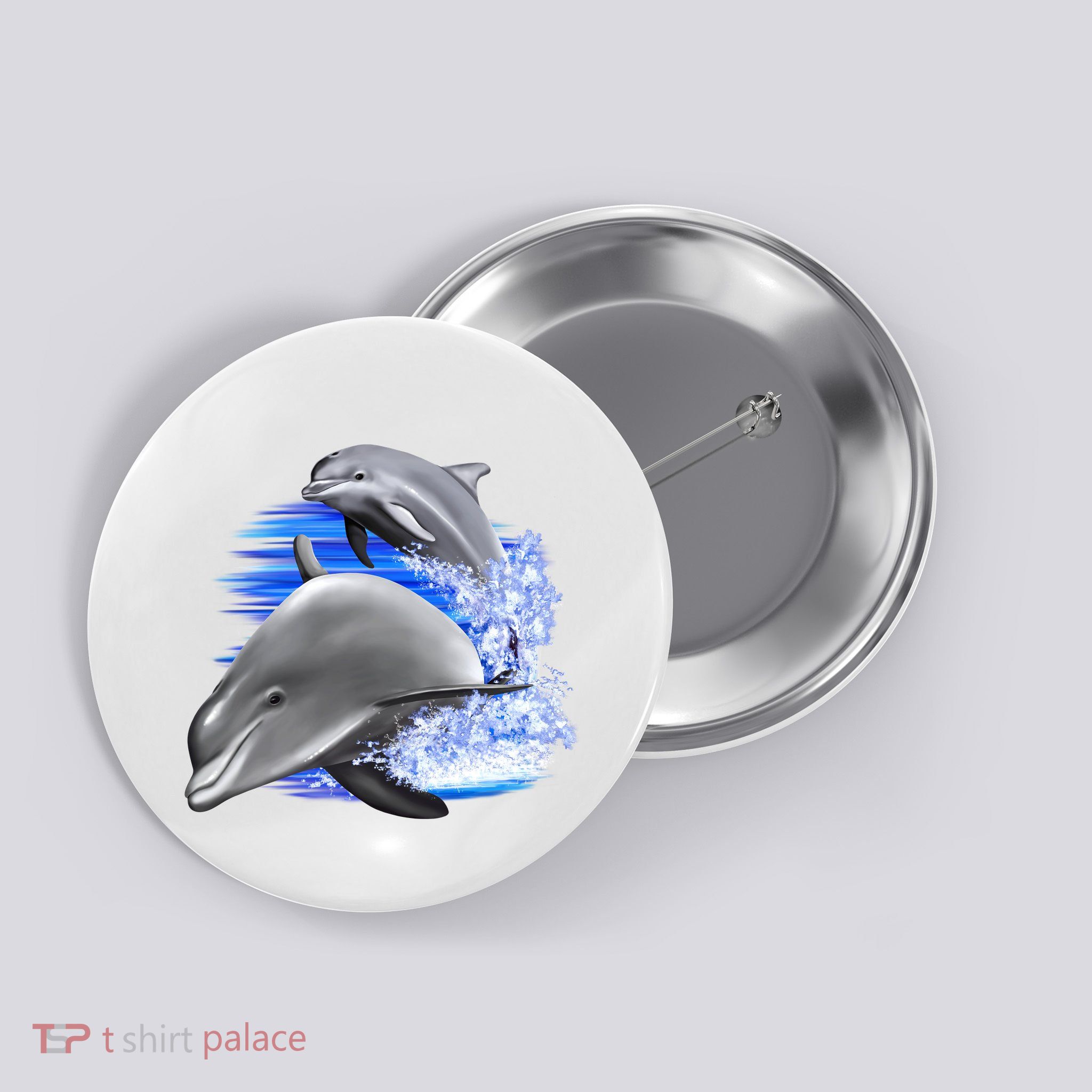 Dolphins Jumping Button