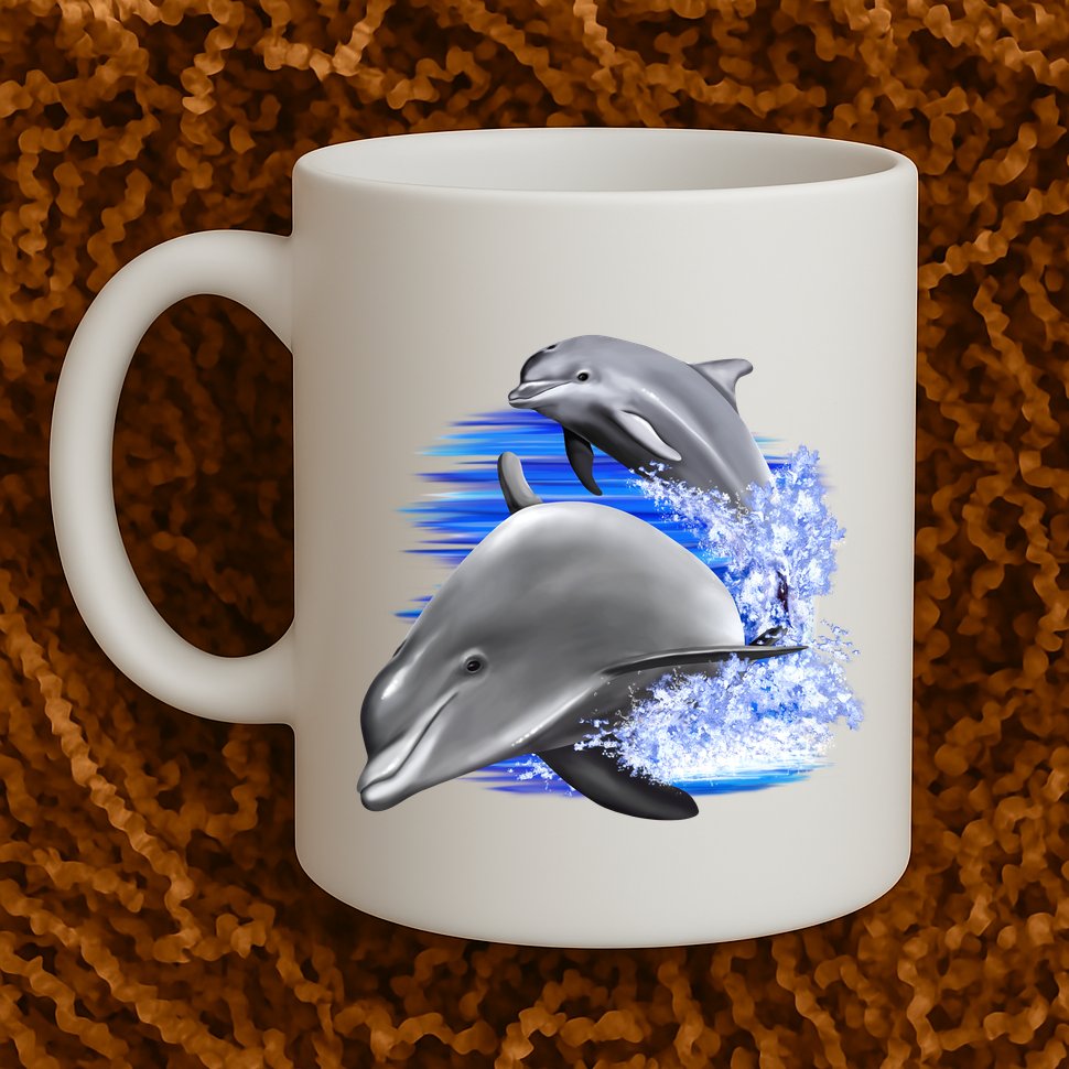 Dolphins Jumping Mug