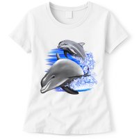 Dolphins Jumping Womens T-Shirt