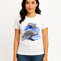 Dolphins Jumping Womens T-Shirt