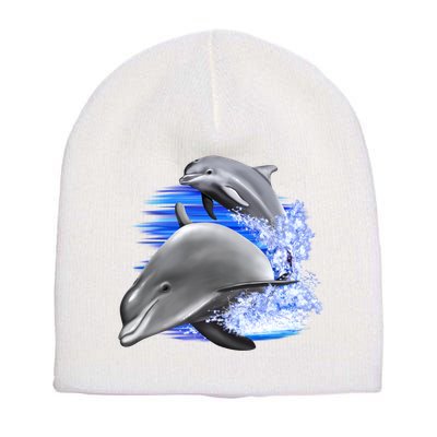 Dolphins Jumping Short Acrylic Beanie