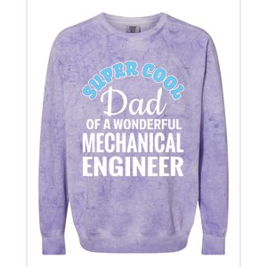 Dad Of Mechanical Engineer Funny Gift Colorblast Crewneck Sweatshirt