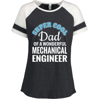 Dad Of Mechanical Engineer Funny Gift Enza Ladies Jersey Colorblock Tee