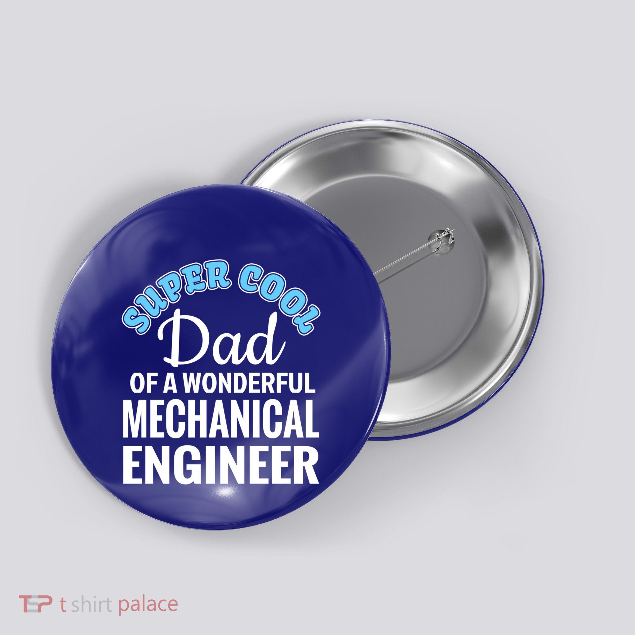 Dad Of Mechanical Engineer Funny Gift Button
