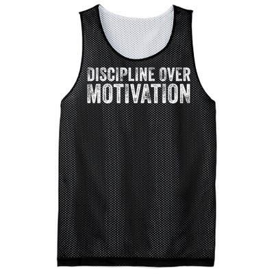 Discipline Over Motivation Goals Hard Work Gym Vintage Mesh Reversible Basketball Jersey Tank