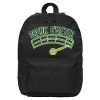 Drunk O Meter St Patrick's Day Saint Irish Lads Sarcastic 16 in Basic Backpack