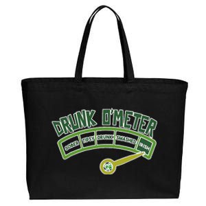 Drunk O Meter St Patrick's Day Saint Irish Lads Sarcastic Cotton Canvas Jumbo Tote