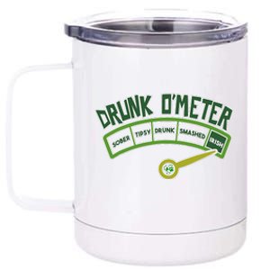 Drunk O Meter St Patrick's Day Saint Irish Lads Sarcastic 12 oz Stainless Steel Tumbler Cup