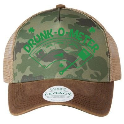 Drunk O Meter Sober Boozed Drunk Smashed Irish Clover Shamrocks Legacy Tie Dye Trucker Hat