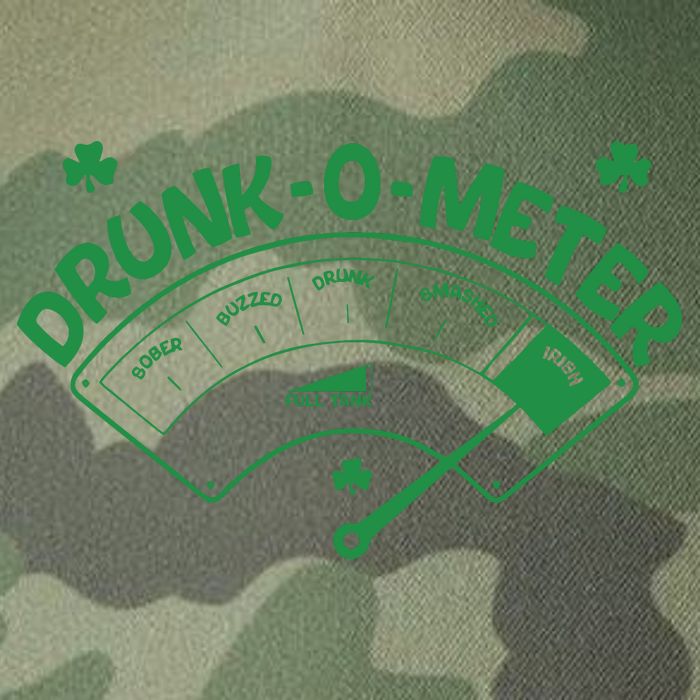 Drunk O Meter Sober Boozed Drunk Smashed Irish Clover Shamrocks Legacy Tie Dye Trucker Hat