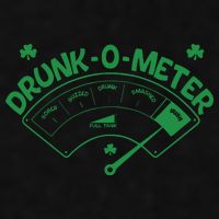 Drunk O Meter Sober Boozed Drunk Smashed Irish Clover Shamrocks Ladies PosiCharge Tri-Blend Wicking Tank