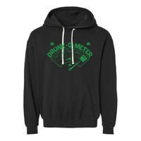 Drunk O Meter Sober Boozed Drunk Smashed Irish Clover Shamrocks Garment-Dyed Fleece Hoodie