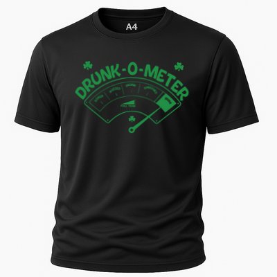 Drunk O Meter Sober Boozed Drunk Smashed Irish Clover Shamrocks Performance Shirt
