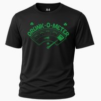 Drunk O Meter Sober Boozed Drunk Smashed Irish Clover Shamrocks Performance Shirt
