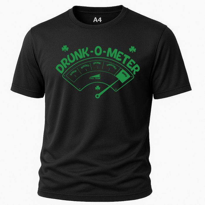 Drunk O Meter Sober Boozed Drunk Smashed Irish Clover Shamrocks Performance Shirt