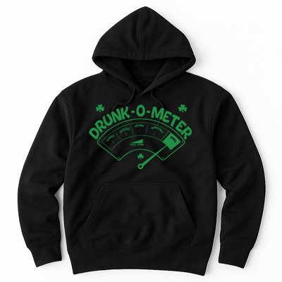 Drunk O Meter Sober Boozed Drunk Smashed Irish Clover Shamrocks Hoodie