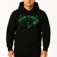 Drunk O Meter Sober Boozed Drunk Smashed Irish Clover Shamrocks Hoodie