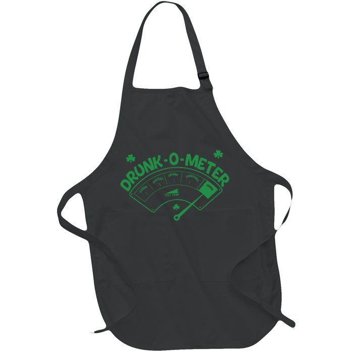 Drunk O Meter Sober Boozed Drunk Smashed Irish Clover Shamrocks Apron