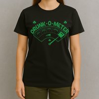 Drunk O Meter Sober Boozed Drunk Smashed Irish Clover Shamrocks T-Shirt