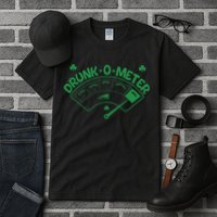 Drunk O Meter Sober Boozed Drunk Smashed Irish Clover Shamrocks Tall T-Shirt