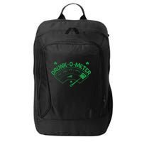 Drunk O Meter Sober Boozed Drunk Smashed Irish Clover Shamrocks City Backpack