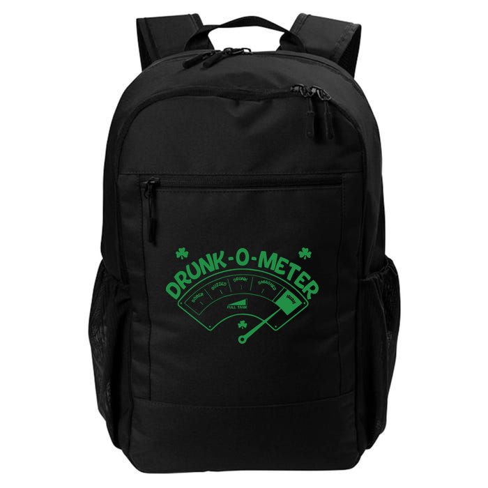 Drunk O Meter Sober Boozed Drunk Smashed Irish Clover Shamrocks Backpack